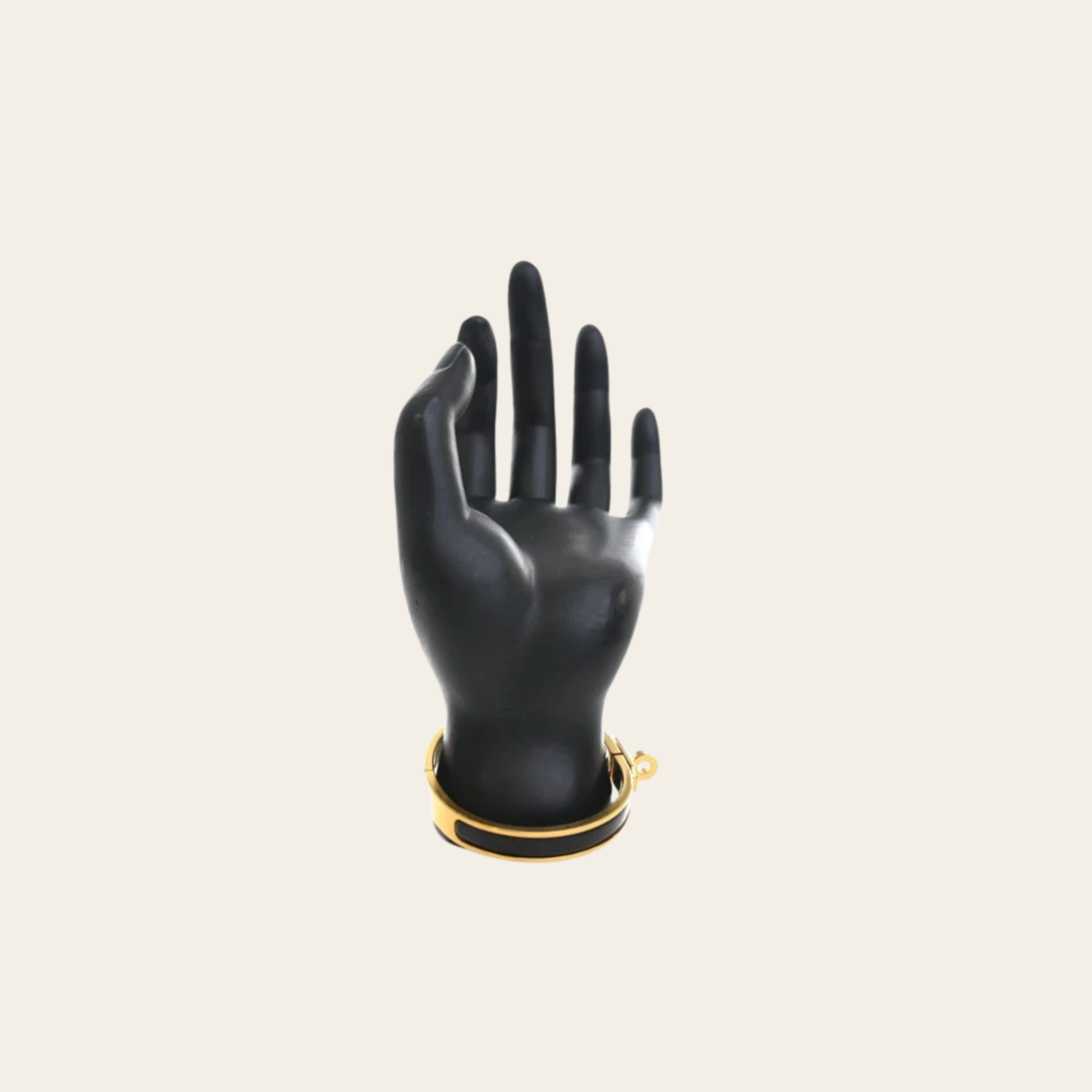 HERMÈS – Bracelet Mini Clic Kelly Noir et Doré