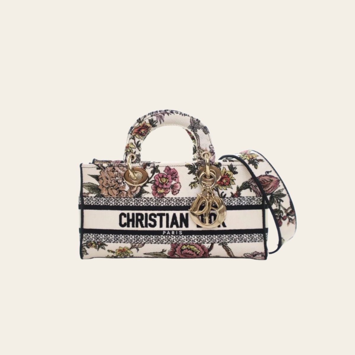DIOR – Medium Lady D-Joy Rêve d’Infini en Toile Brodée Multicolore