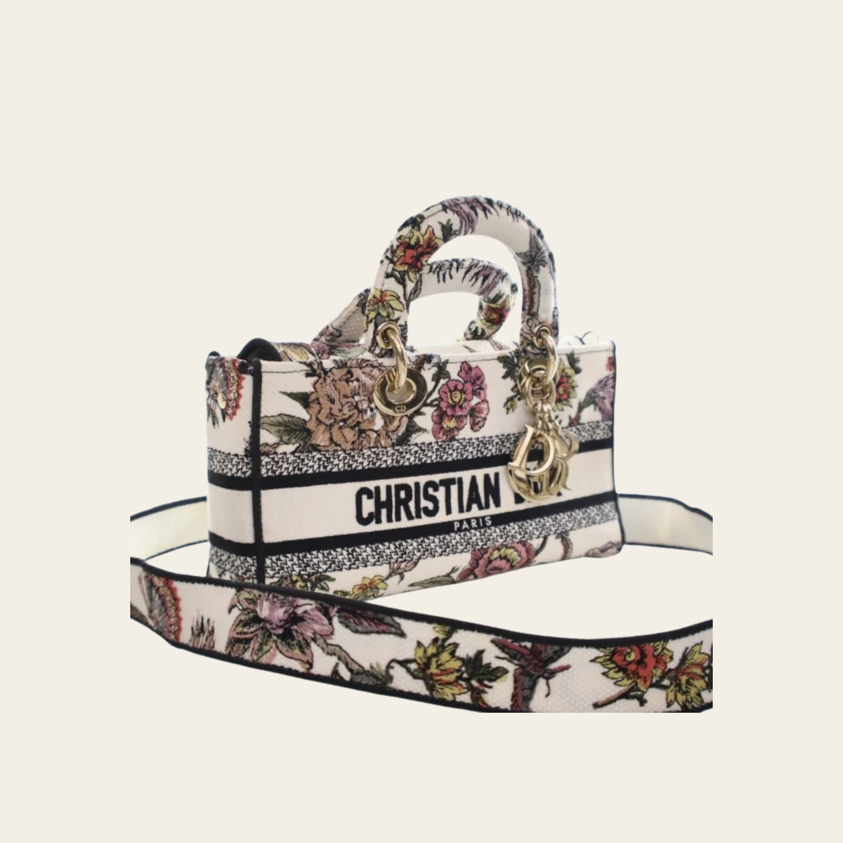 DIOR – Medium Lady D-Joy Rêve d’Infini en Toile Brodée Multicolore