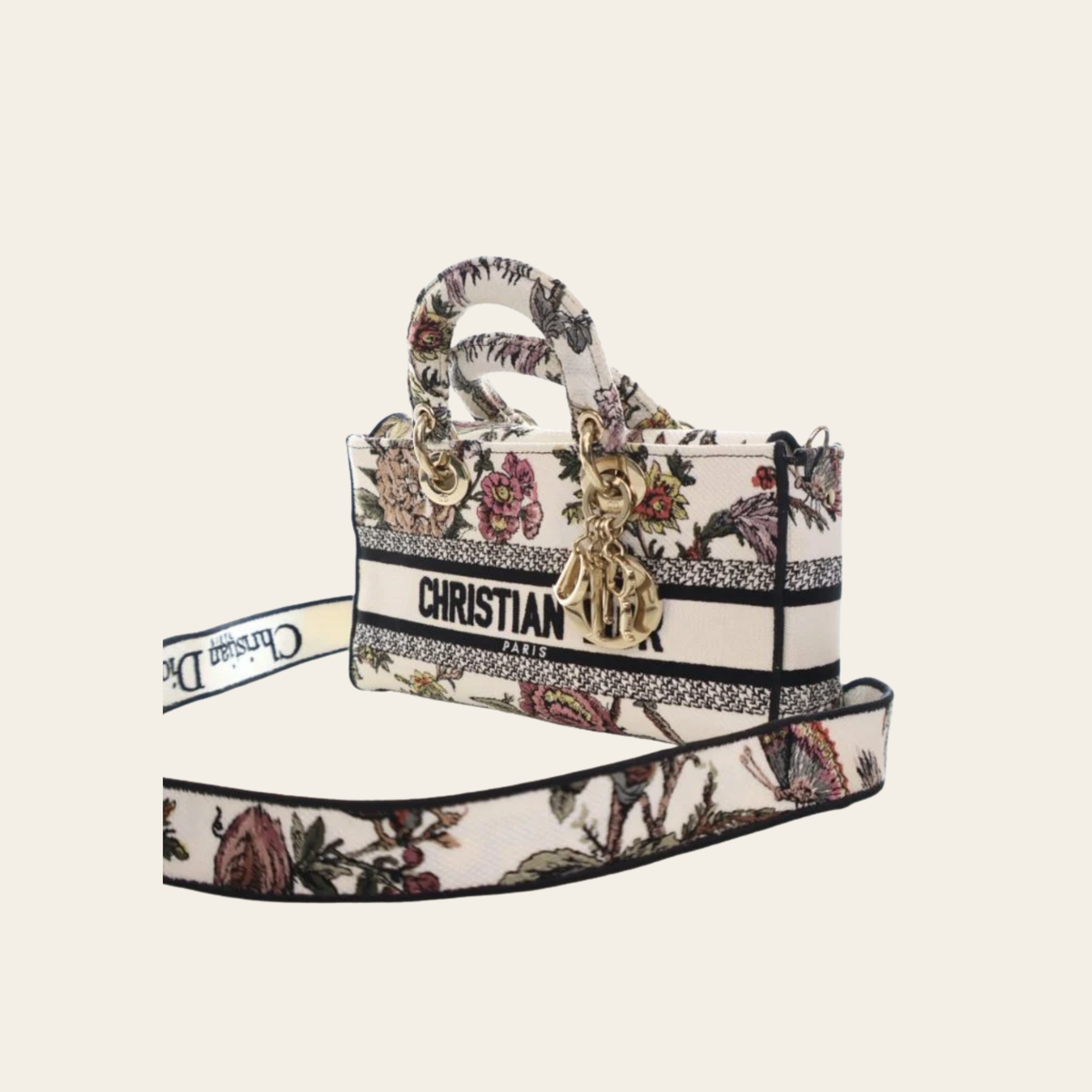 DIOR – Medium Lady D-Joy Rêve d’Infini en Toile Brodée Multicolore