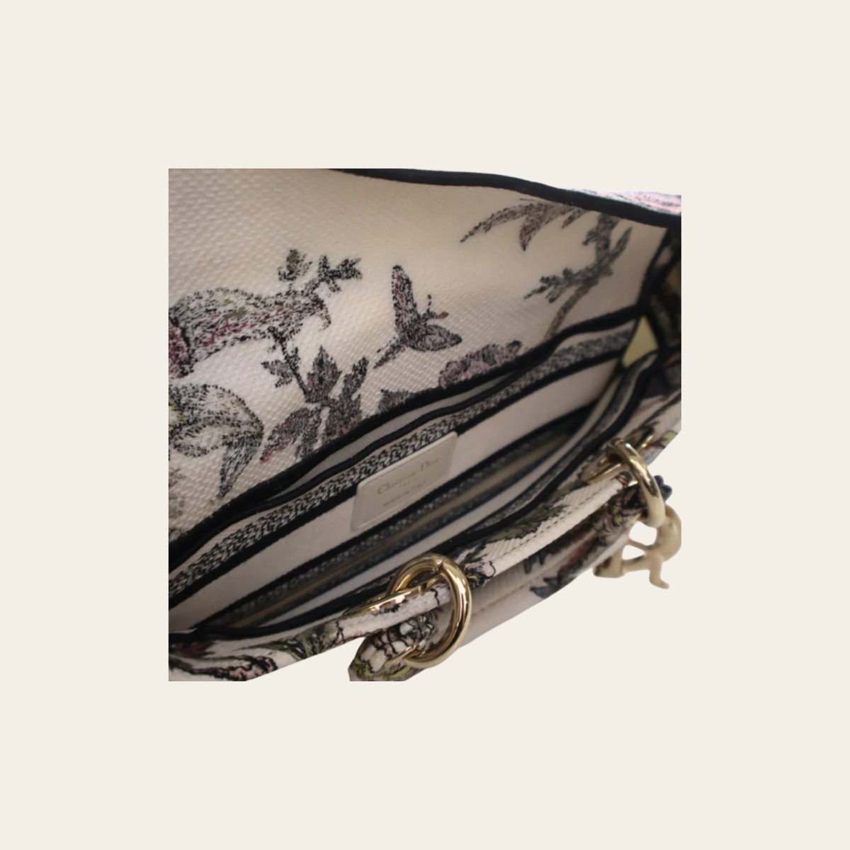 DIOR – Medium Lady D-Joy Rêve d’Infini en Toile Brodée Multicolore