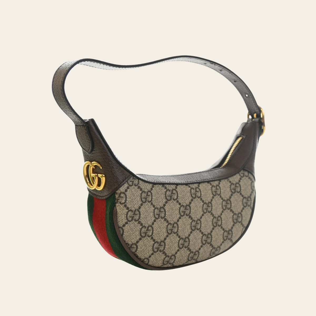GUCCI — Mini sac hobo Ophidia Half Moon en toile GG Supreme