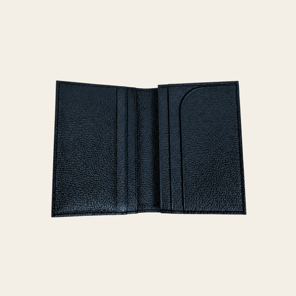 BURBERRY BLACK LABEL — Porte-cartes / porte-cartes de visite en cuir grainé noir