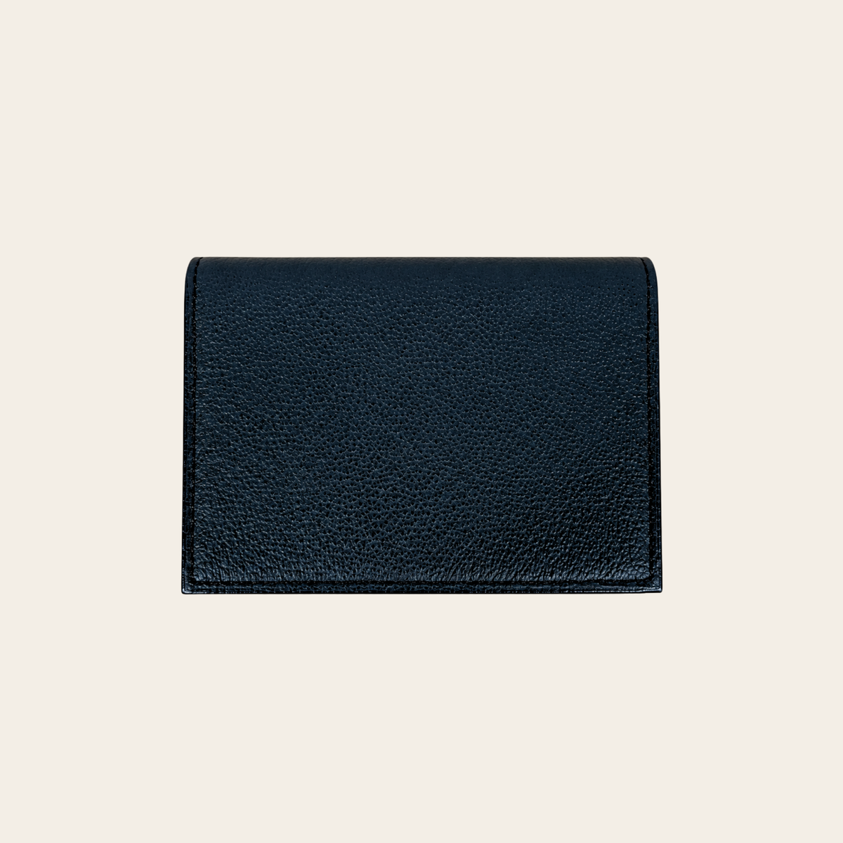 BURBERRY BLACK LABEL — Porte-cartes / porte-cartes de visite en cuir grainé noir