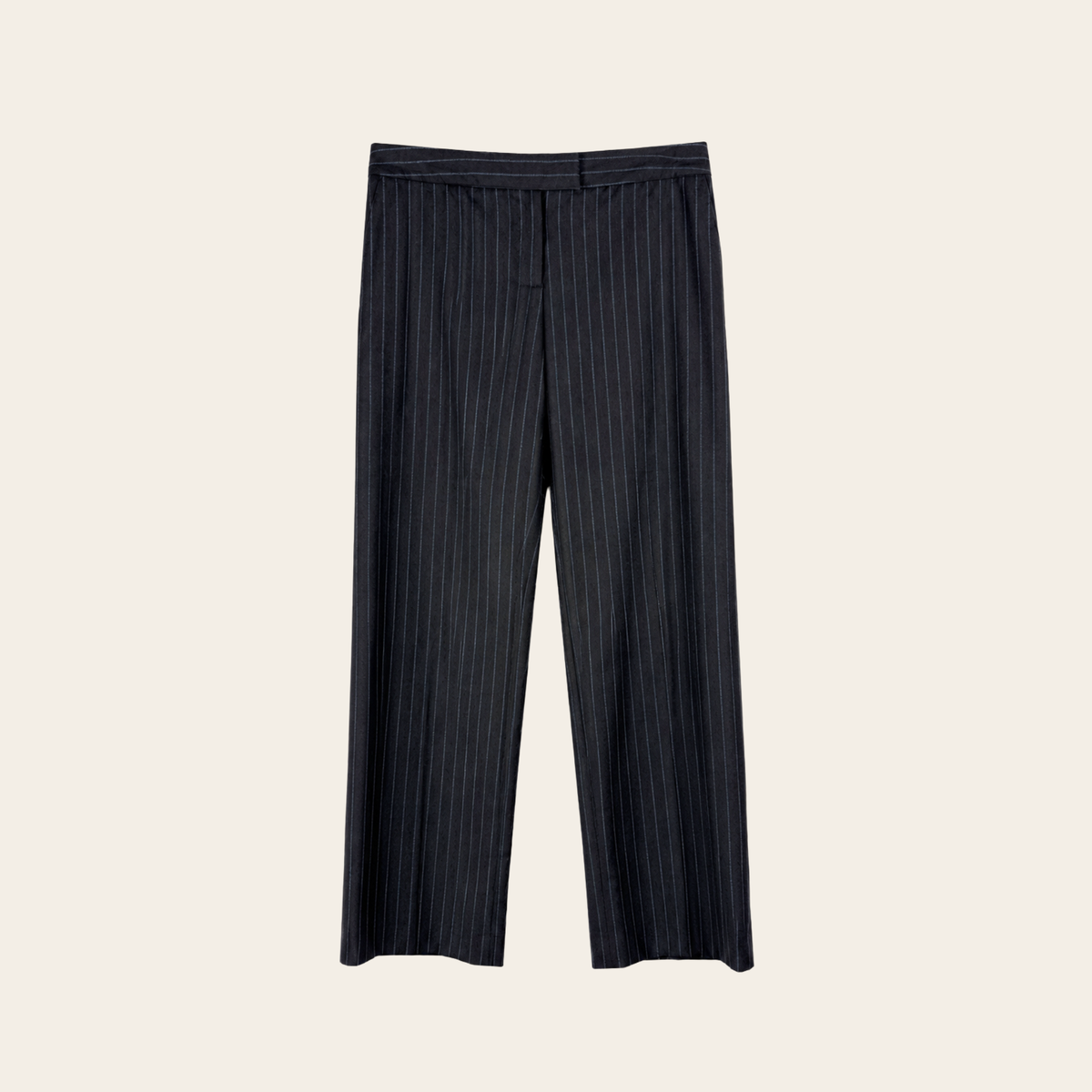 PAUL SMITH BLUE — Ensemble tailleur à fines rayures en laine, blazer cintré et pantalon assorti, taille S (42 IT)