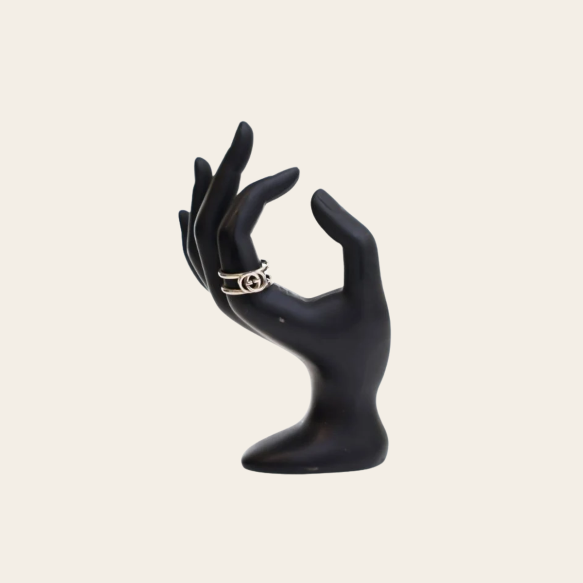 Bague Gucci Interlocking G à double anneau, Taille 24