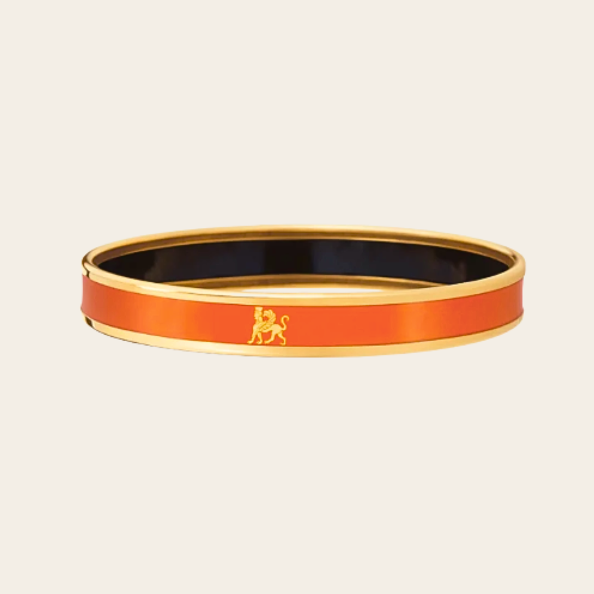 FREYWILLE – Bracelet Mademoiselle à bordure en émail orange mandarine monochrome