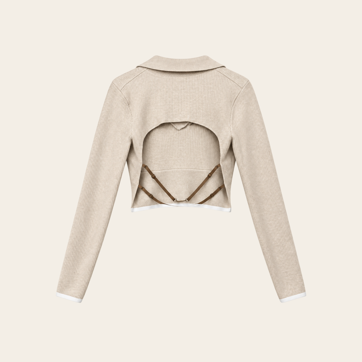 NIKE × JACQUEMUS — Le Polo blanc cassé à dos ouvert, taille M (taille Asie)