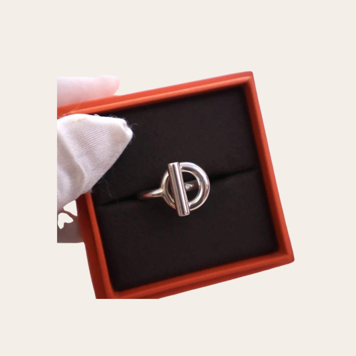 Hermès – Bague Échappée Hermès, Moyen Modèle, Taille 55