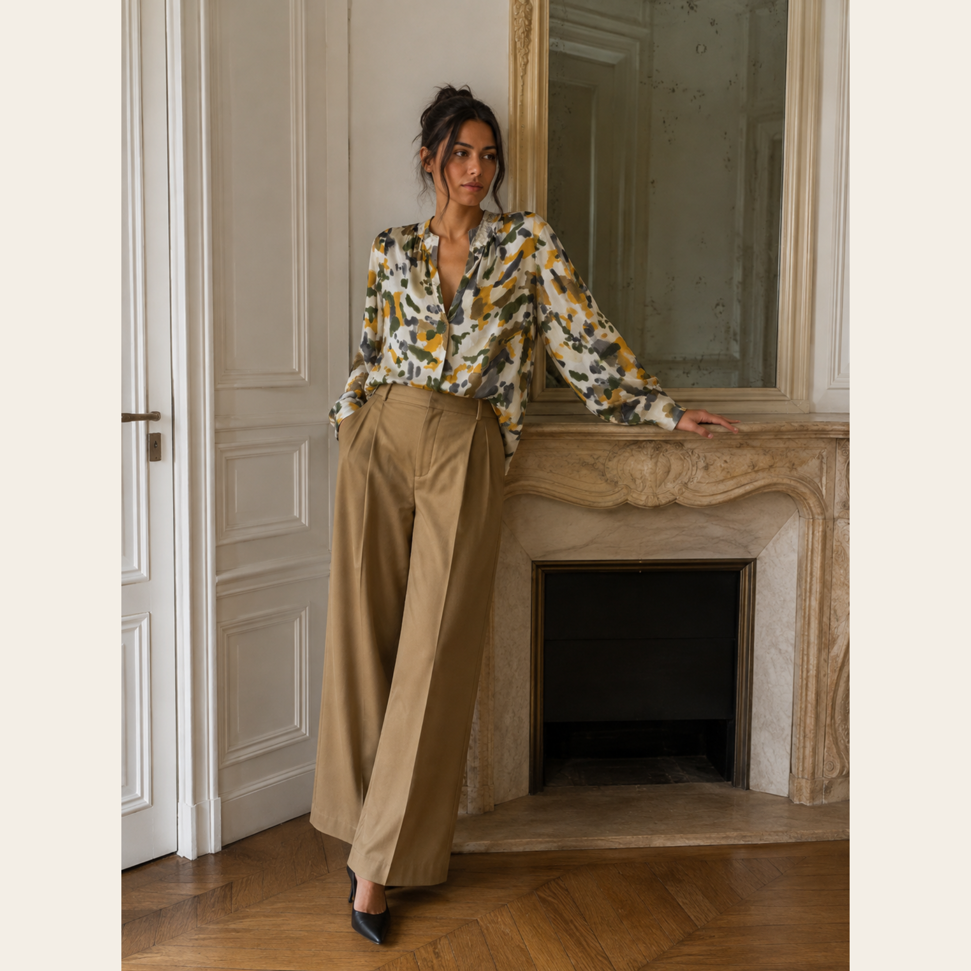 'S Max Mara – Pantalon Wide Leg en Coton, IT 40