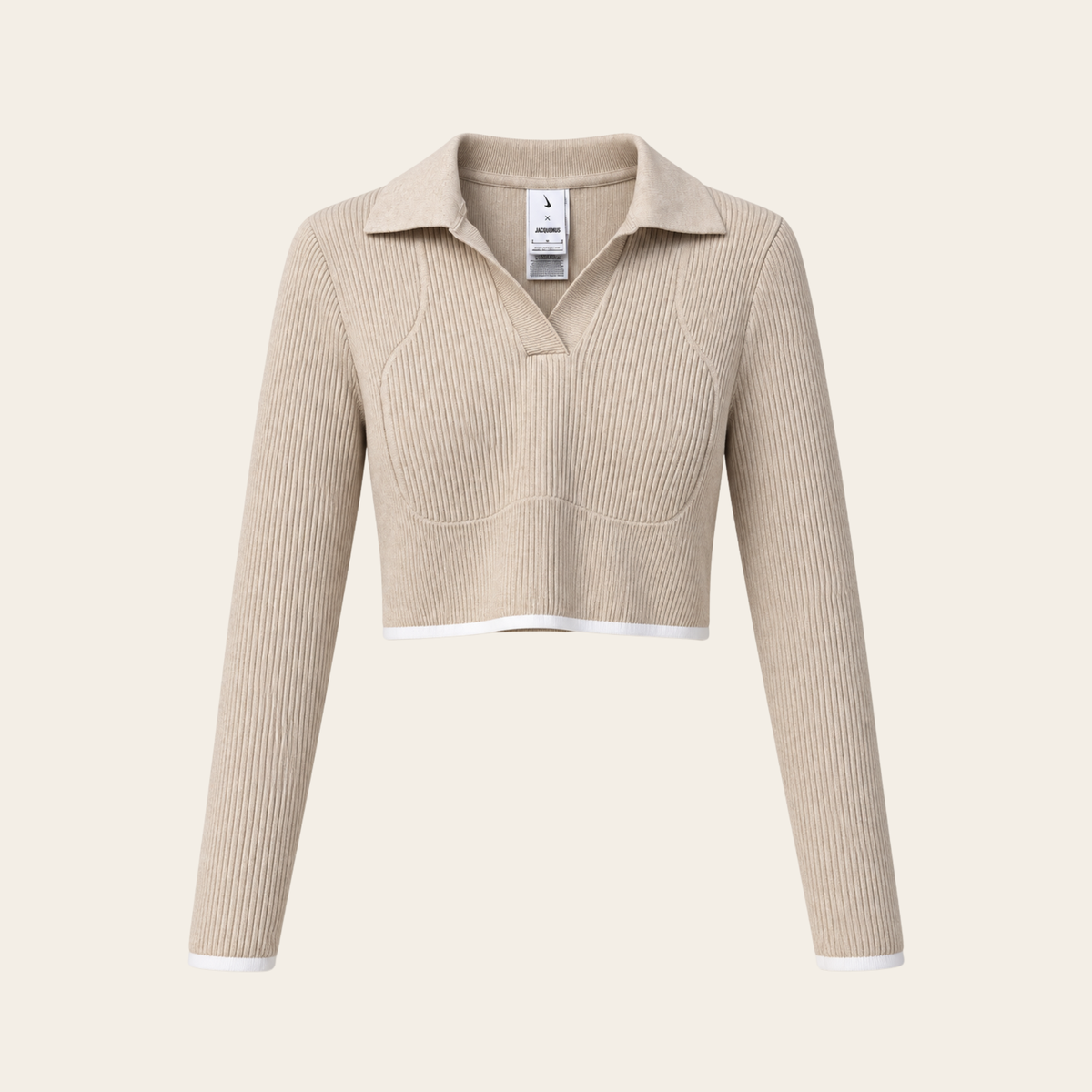NIKE × JACQUEMUS — Le Polo blanc cassé à dos ouvert, taille M (taille Asie)