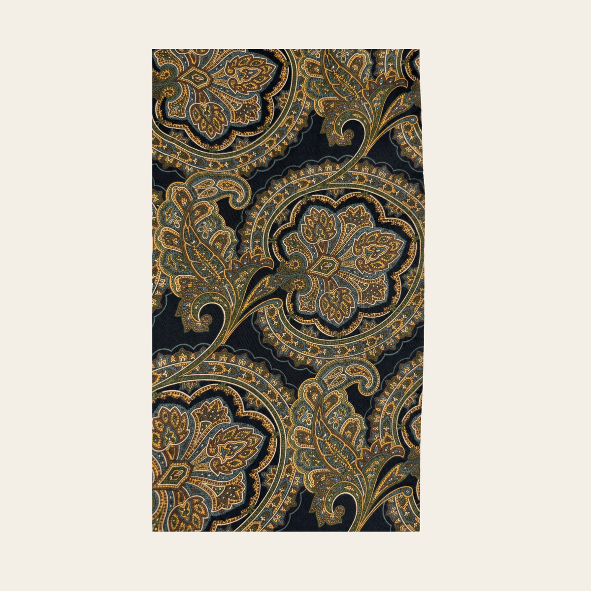 Balenciaga Paris — Écharpe vintage double face à motifs cachemire