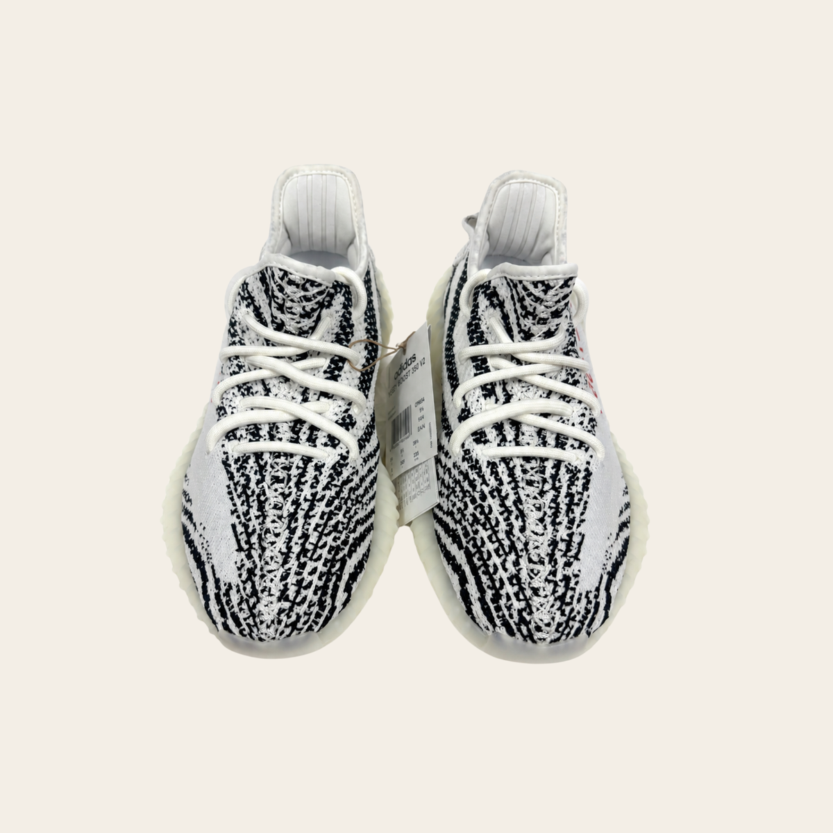 ADIDAS YEEZY – Boost 350 V2 « Zebra » – Blanc, noir et rouge – Taille US 6