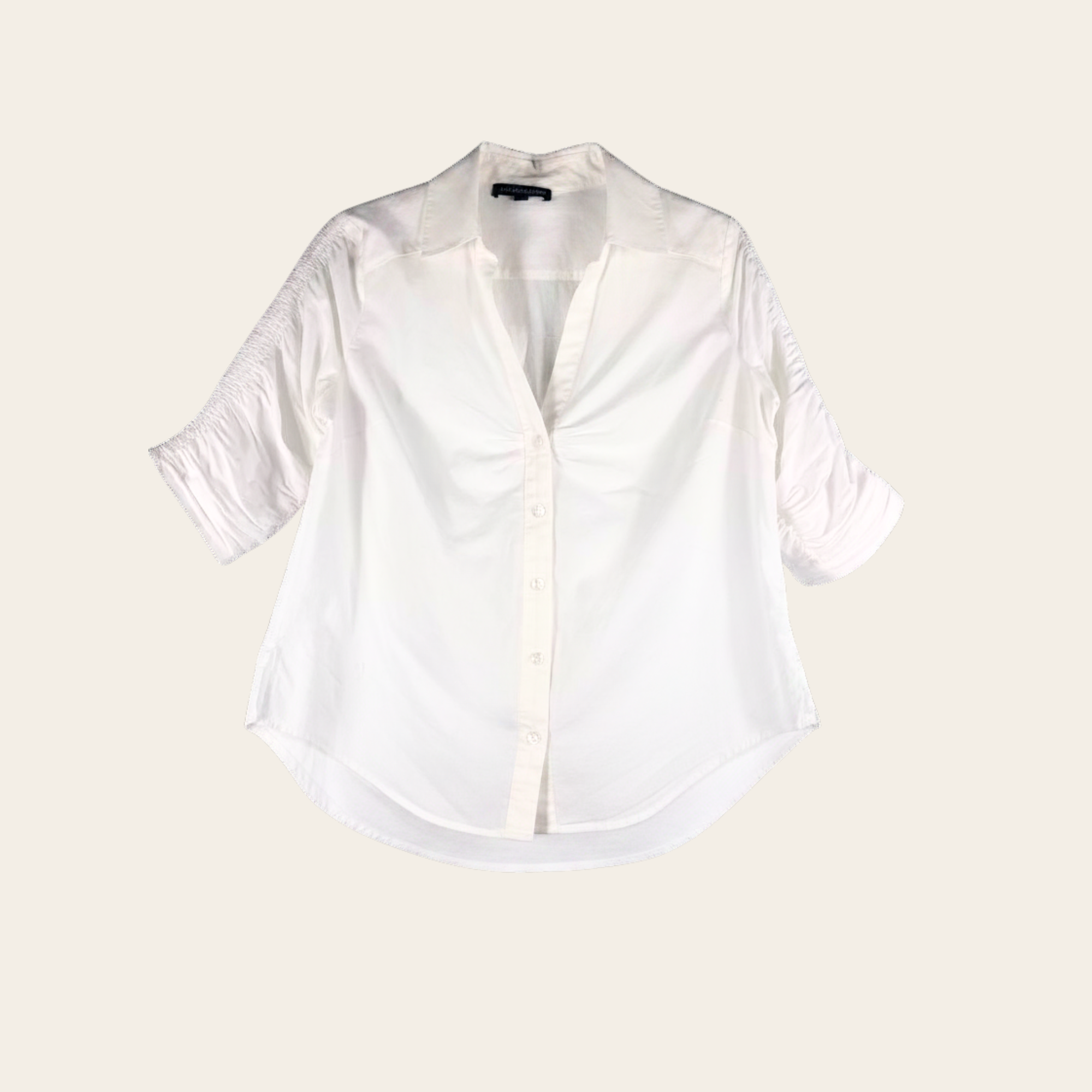 Veronica Beard – Chemisier en Popeline de Coton Blanc, M