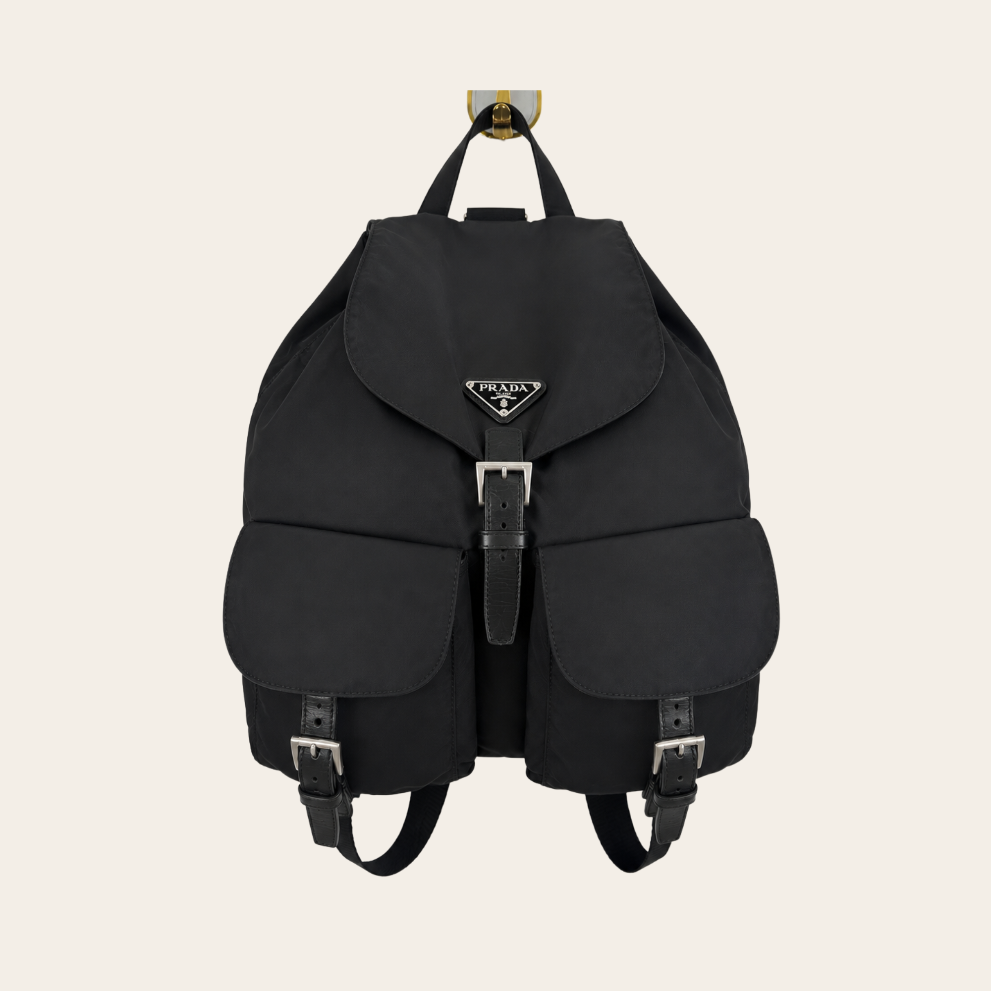 PRADA – Sac à Dos Tessuto Nylon Noir, avec Dust Bag
