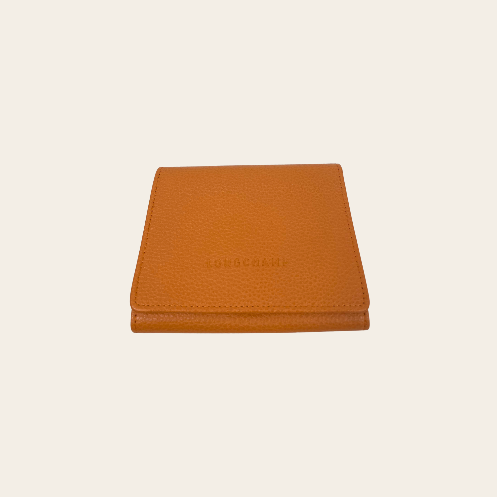 LONGCHAMP – Portefeuille Compact en Cuir Grainé