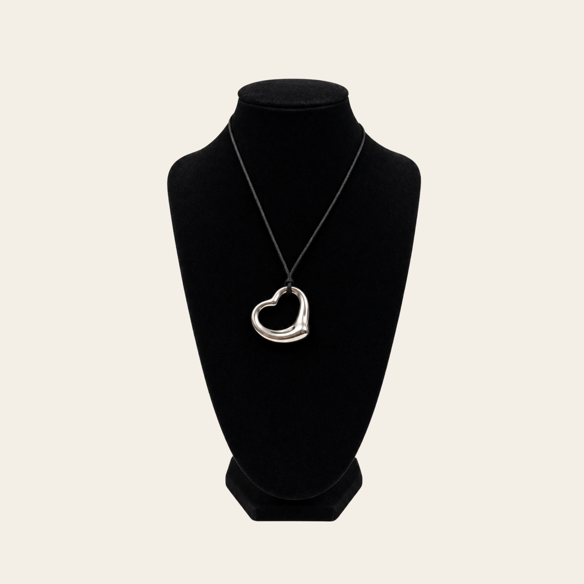 Tiffany & Co. par Elsa Peretti – Pendentif Cœur Ouvert grand modèle en argent massif