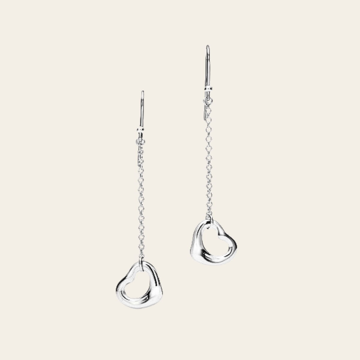 Tiffany & Co. par Elsa Peretti – Pendants d’oreilles Cœur ajouré en argent sterling