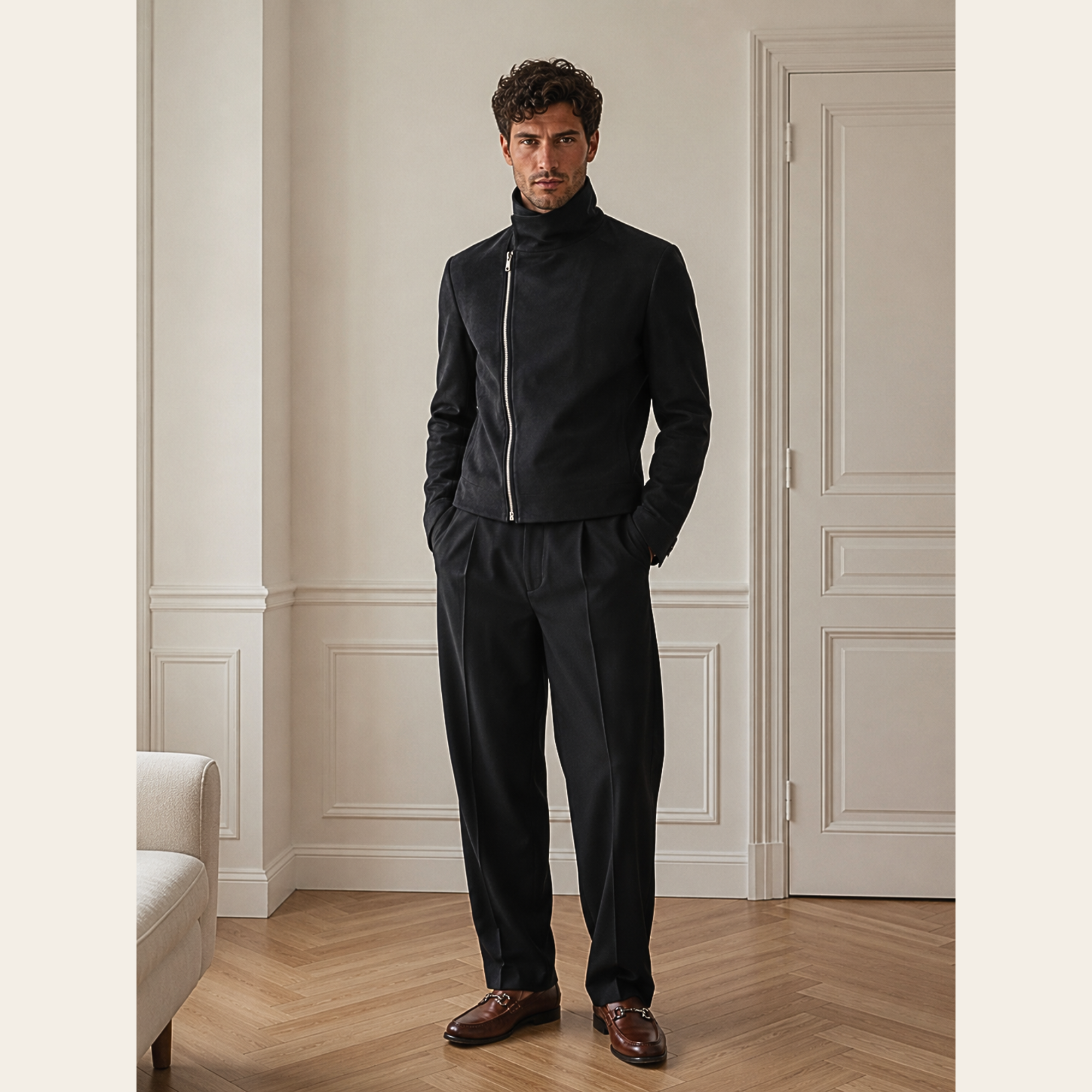 Rick Owens – Blouson Zippé Asymétrique, IT 50