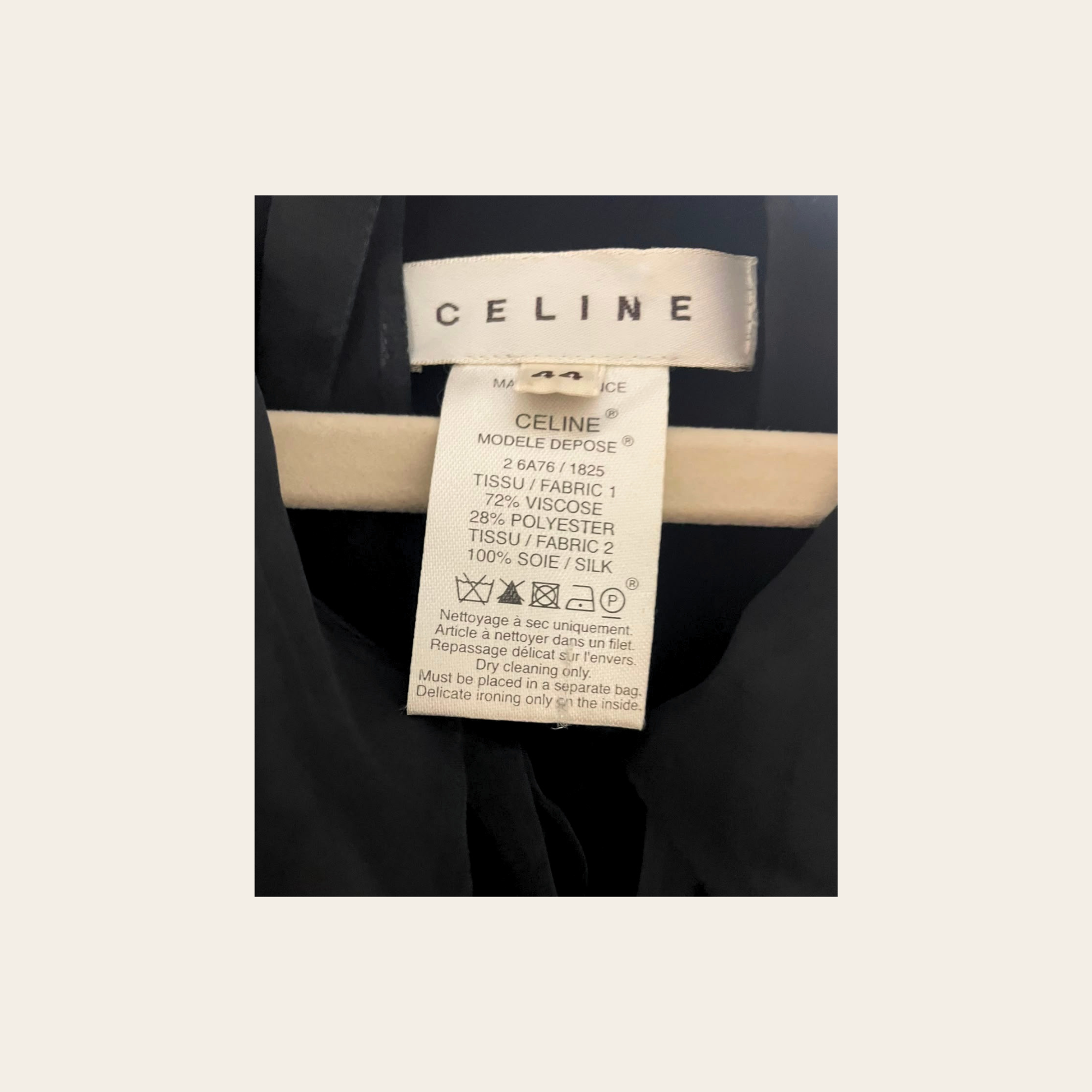 Celine – Robe Longue Smoking en Soie, L