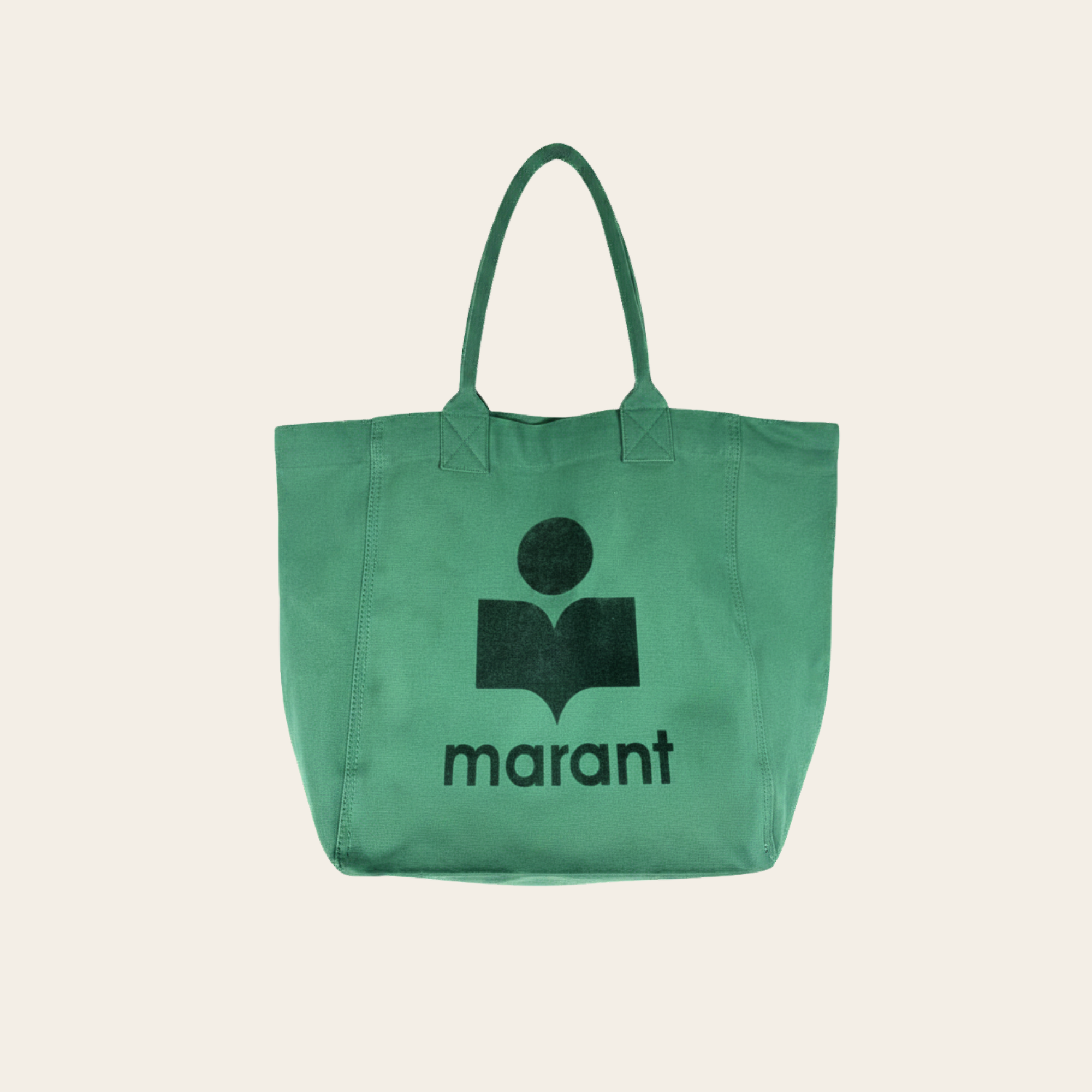 Isabel Marant – Cabas Logo en Toile Vert