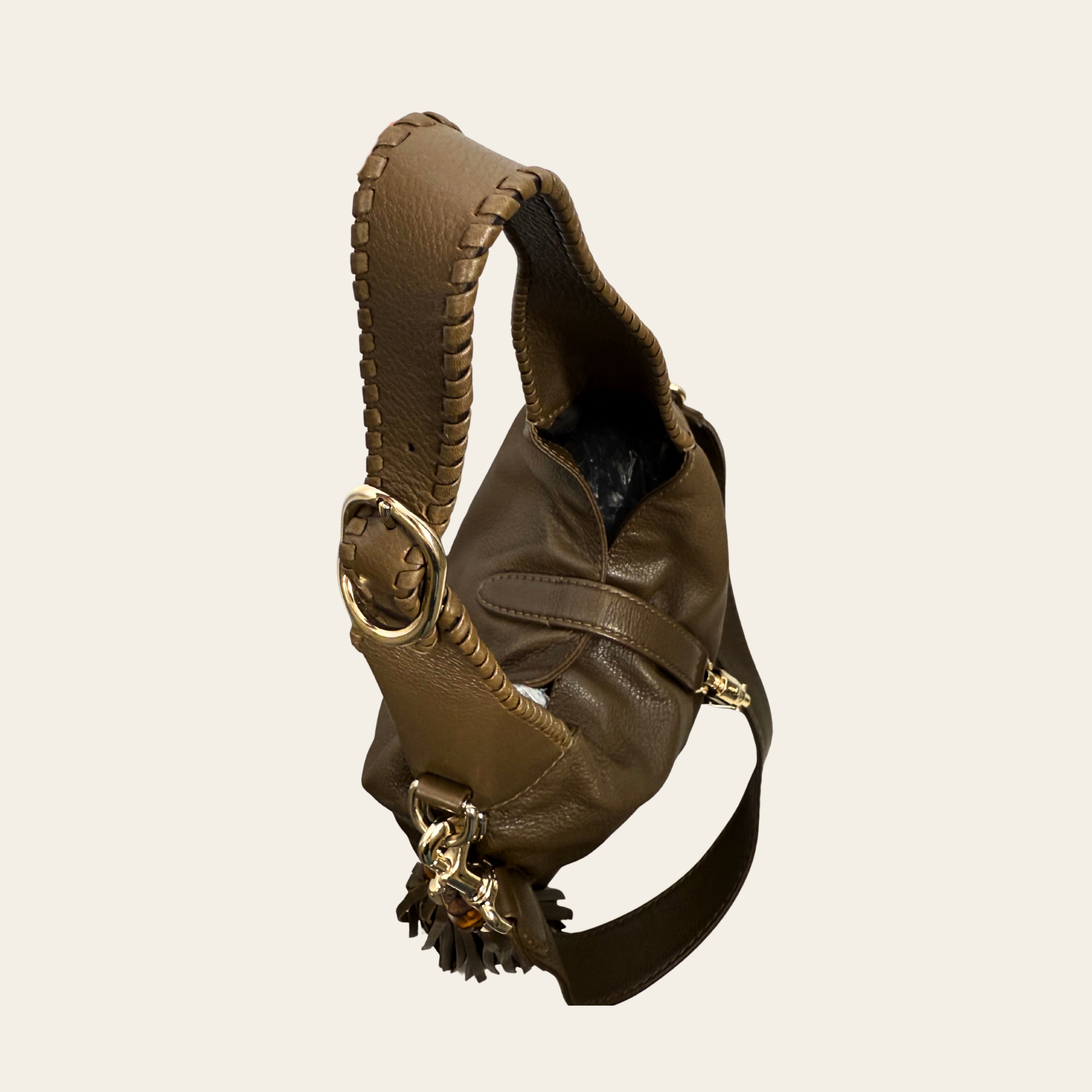 Gucci – New Jackie Hobo Bag en cuir brun