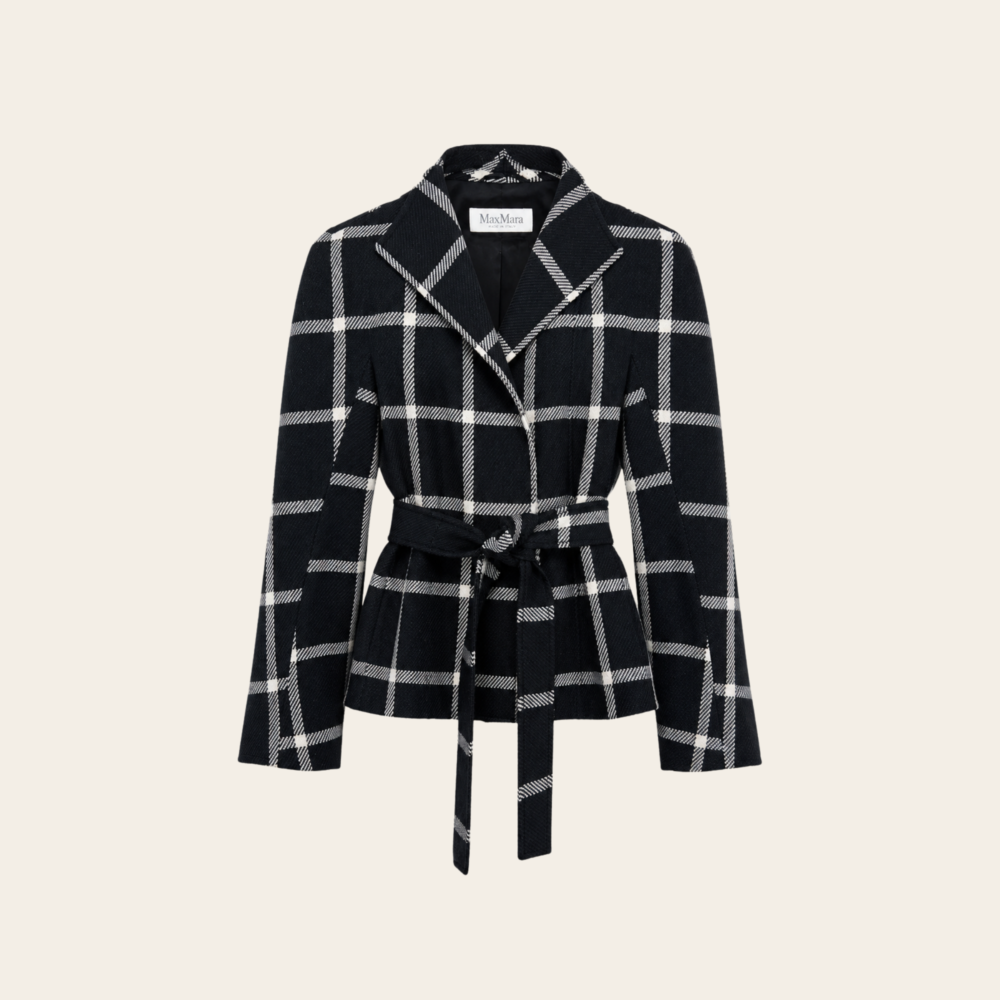 MAX MARA – Veste à Carreaux Laine & Cachemire