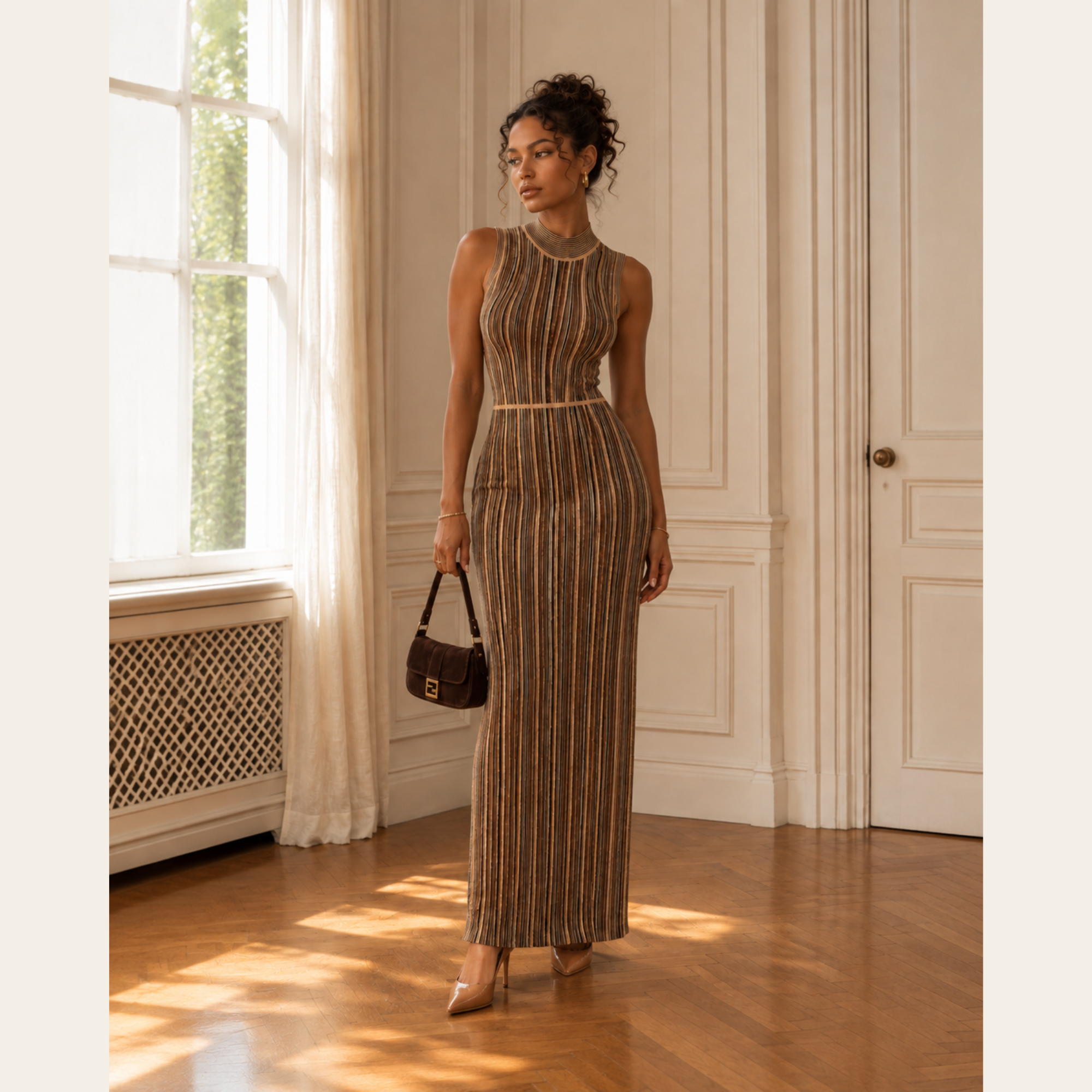 VERONICA BEARD – Robe Anna Métallisée Gold/Bronze, XSRONICA BEARD