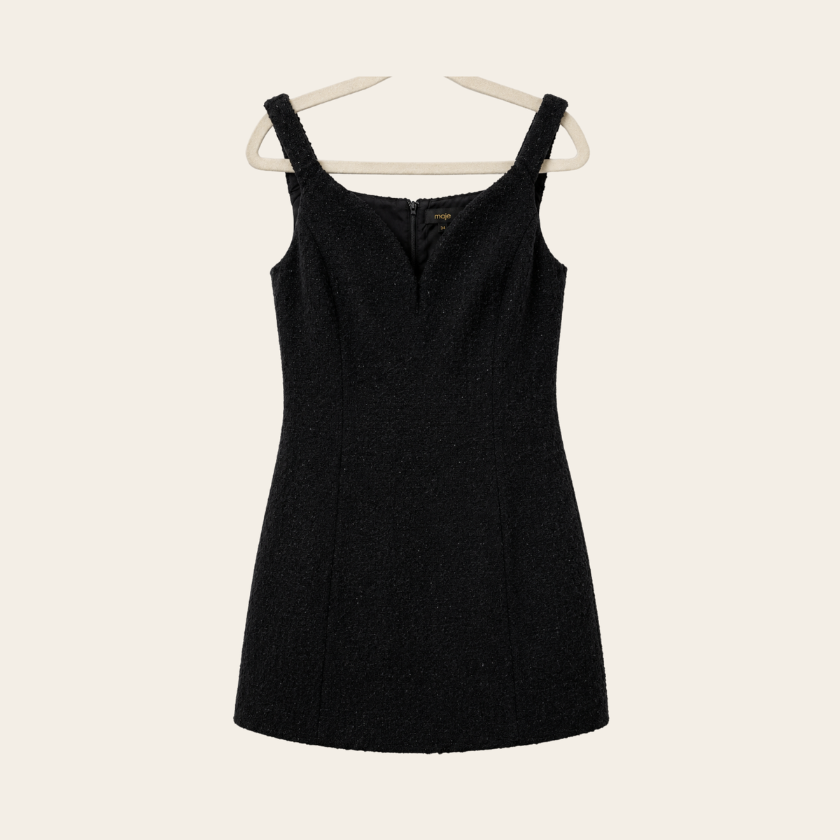 SELF-PORTRAIT – Black Bouclé Mini Dress UK 10 / US 6