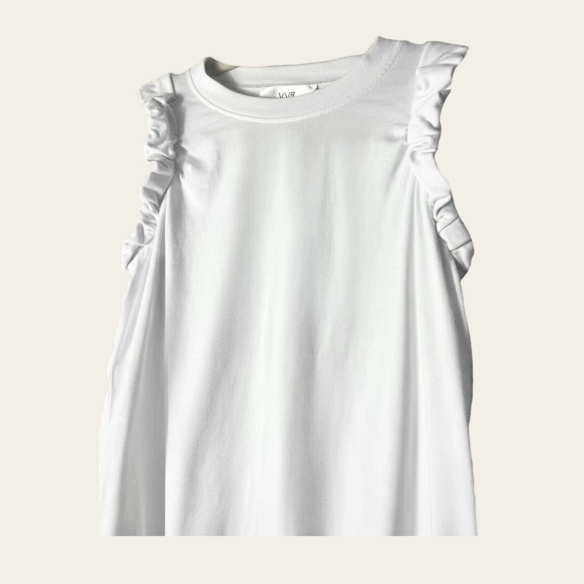 VVB by Victoria Beckham – Organic Cotton Ruffle-Sleeve T-Shirt, XS