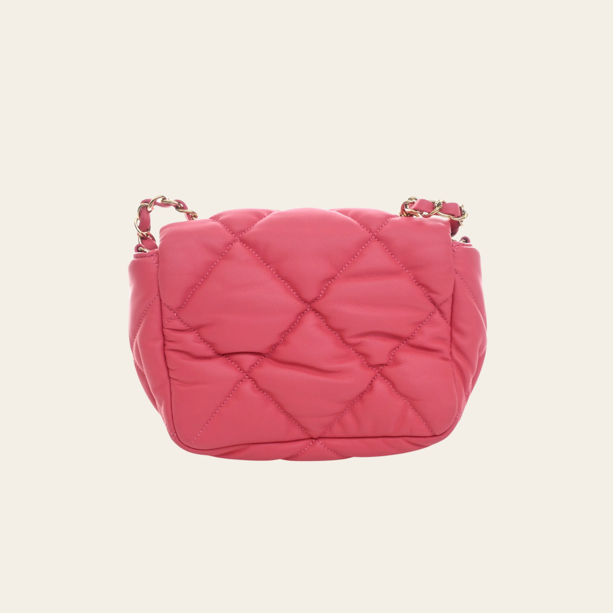 CHANEL Mini Calfskin Square Bubbly Flap Bag