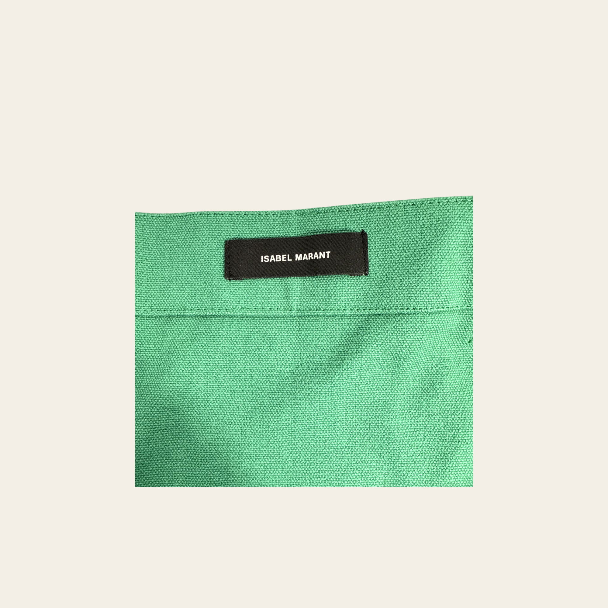 Isabel Marant – Cabas Logo en Toile Vert