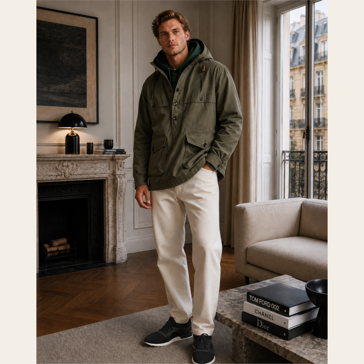 JUNYA WATANABE COMME des GARÇONS MAN – Veste Field Militaire à Capuche, Taille L