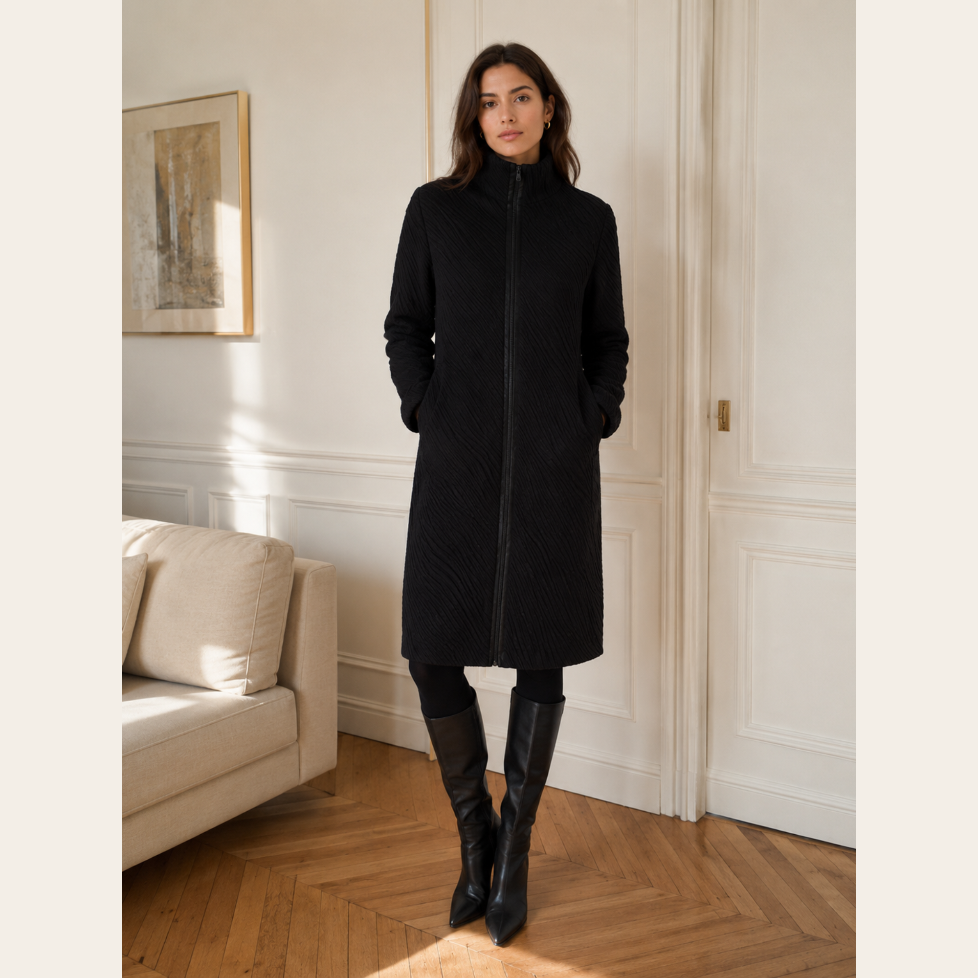 MARIE SAINT PIERRE - Robe Texturée Plissée Architecturale