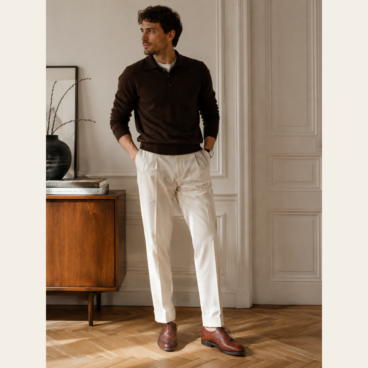 STÉPHANE KÉLIAN Paris – Derbies Oxford en Cuir Tressé, Taille 43.5