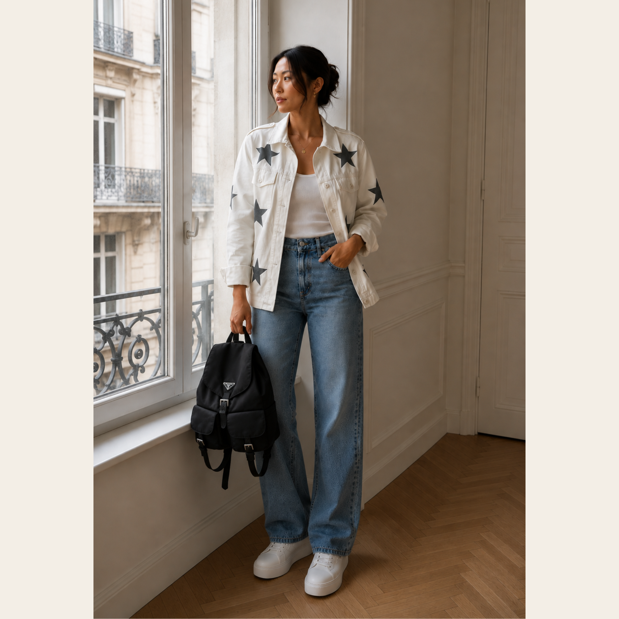 Pistola – Veste Utility Denim Étoiles, XS