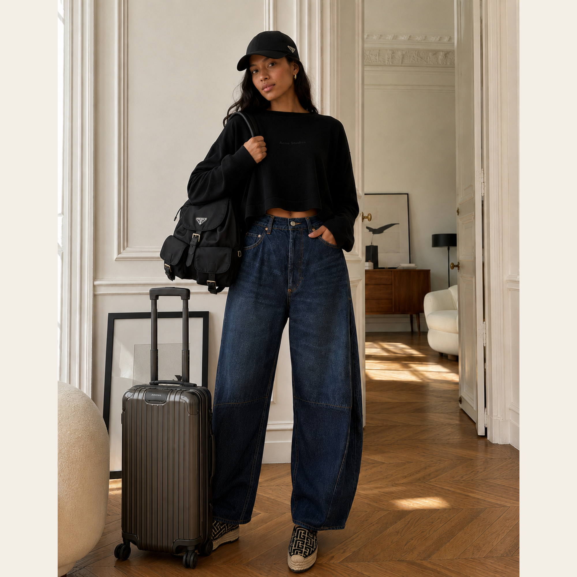 CITIZENS OF HUMANITY – Jean Premium Vintage Wide Leg en Denim Brut, Taille 26