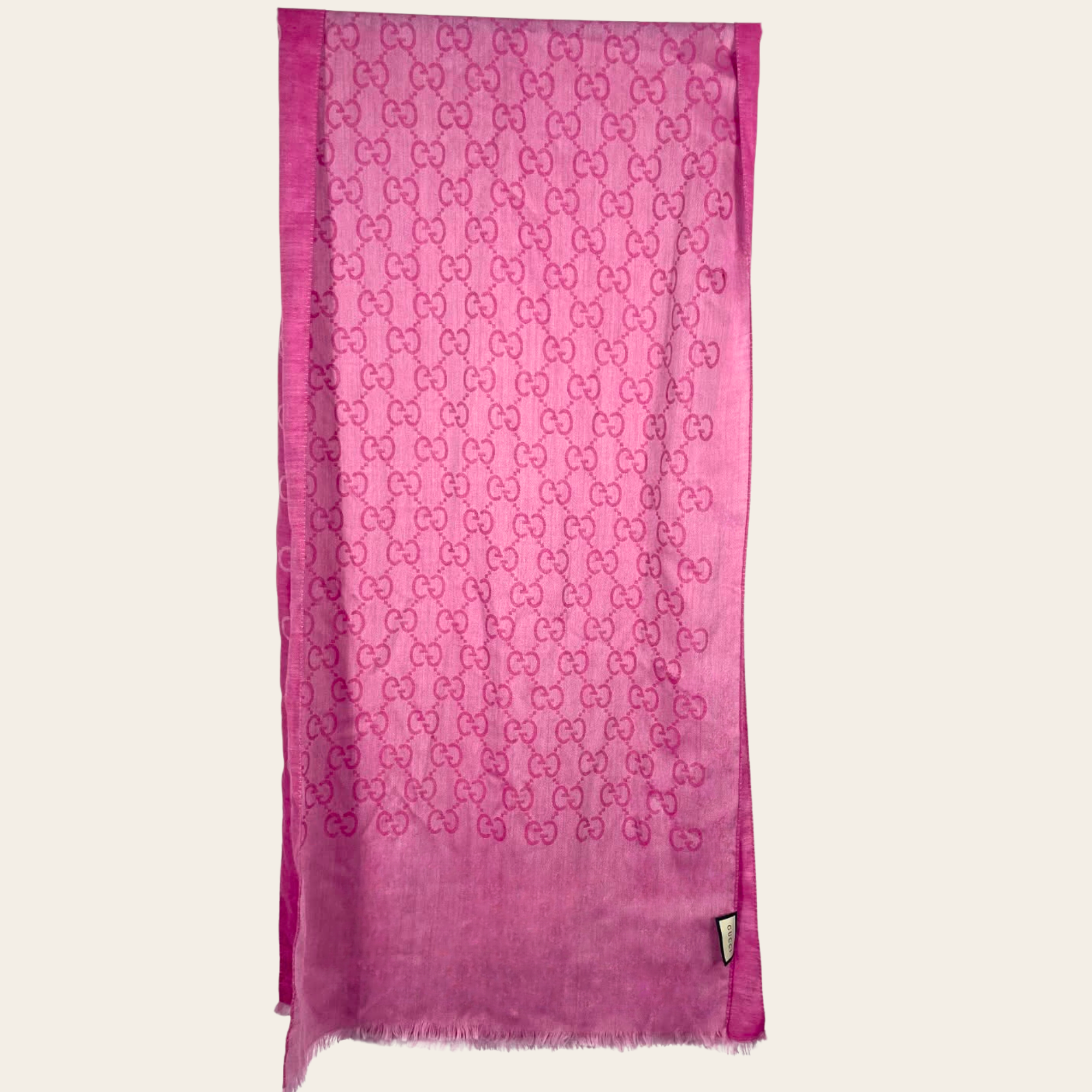 GUCCI – Foulard GG Jacquard Rose Fuchsia