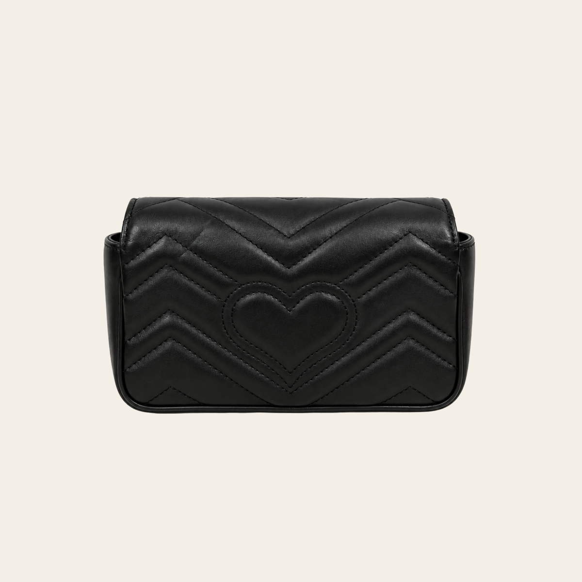 GUCCI — Sac GG Marmont Super Mini en cuir matelassé noir