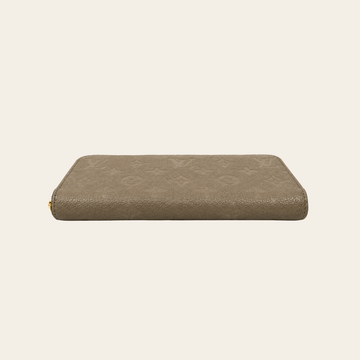 LOUIS VUITTON — Portefeuille Zippy en cuir Monogram Empreinte, Taupe
