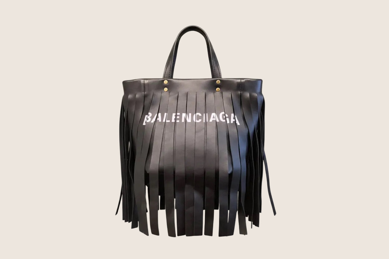 Balenciaga Everyday Tote XS Fringe Logo