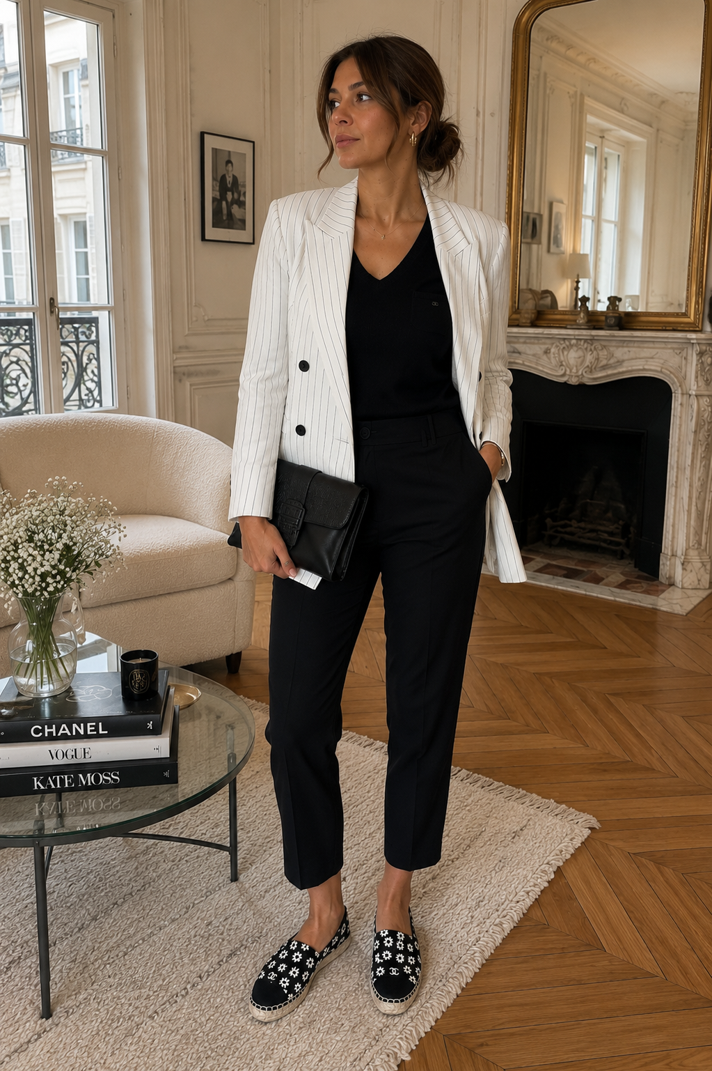 CHANEL – Espadrilles CC Camélia Imprimé, Taille 37