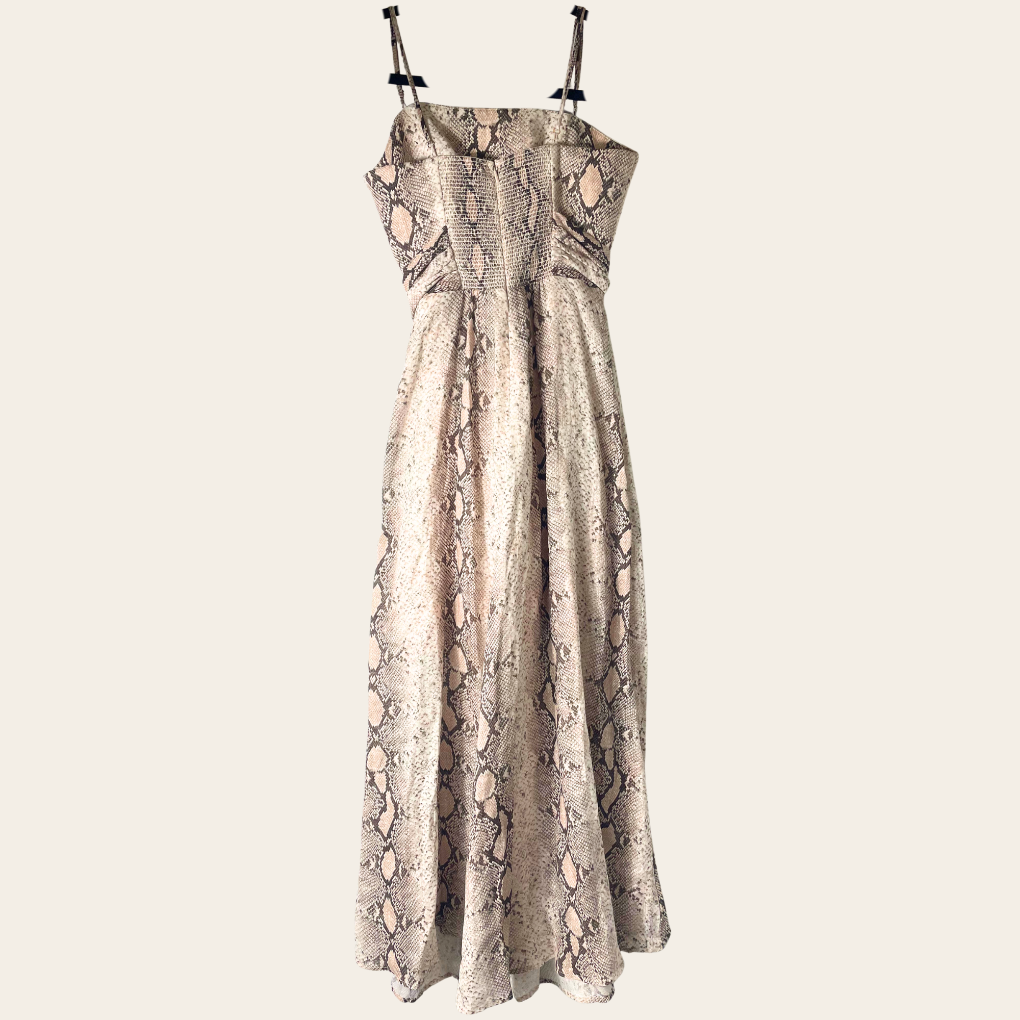 Zimmermann Python Print Cut-Out Midi Dress, M
