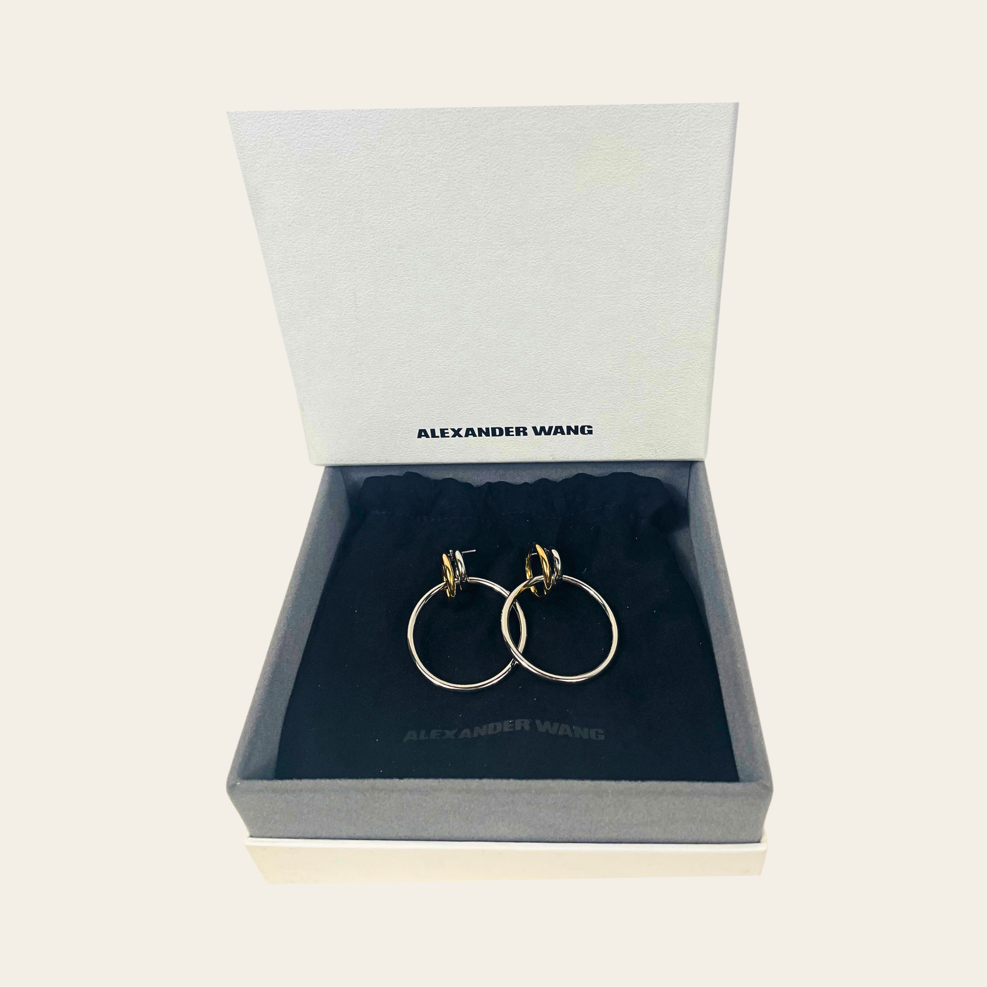 Alexander Wang – Boucles d’oreilles Triple Hoop bicolores