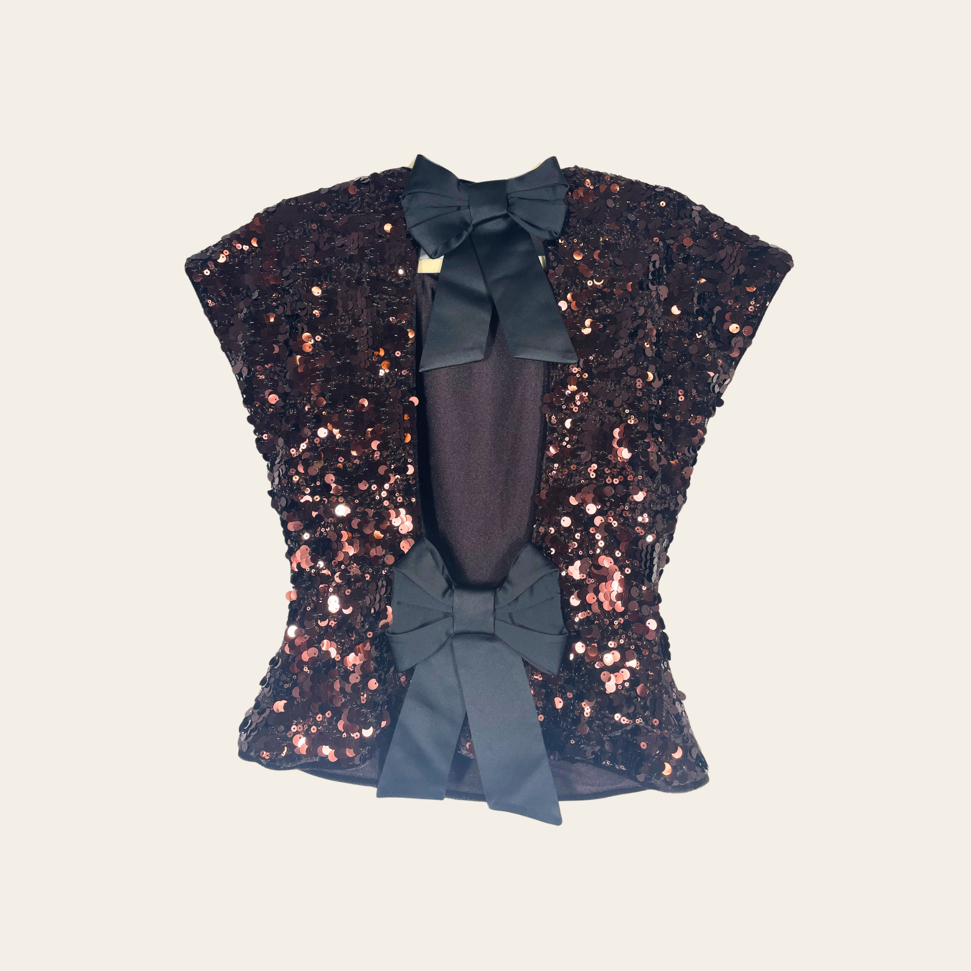 GANNI – Haut à Sequins Brodés, Taille M
