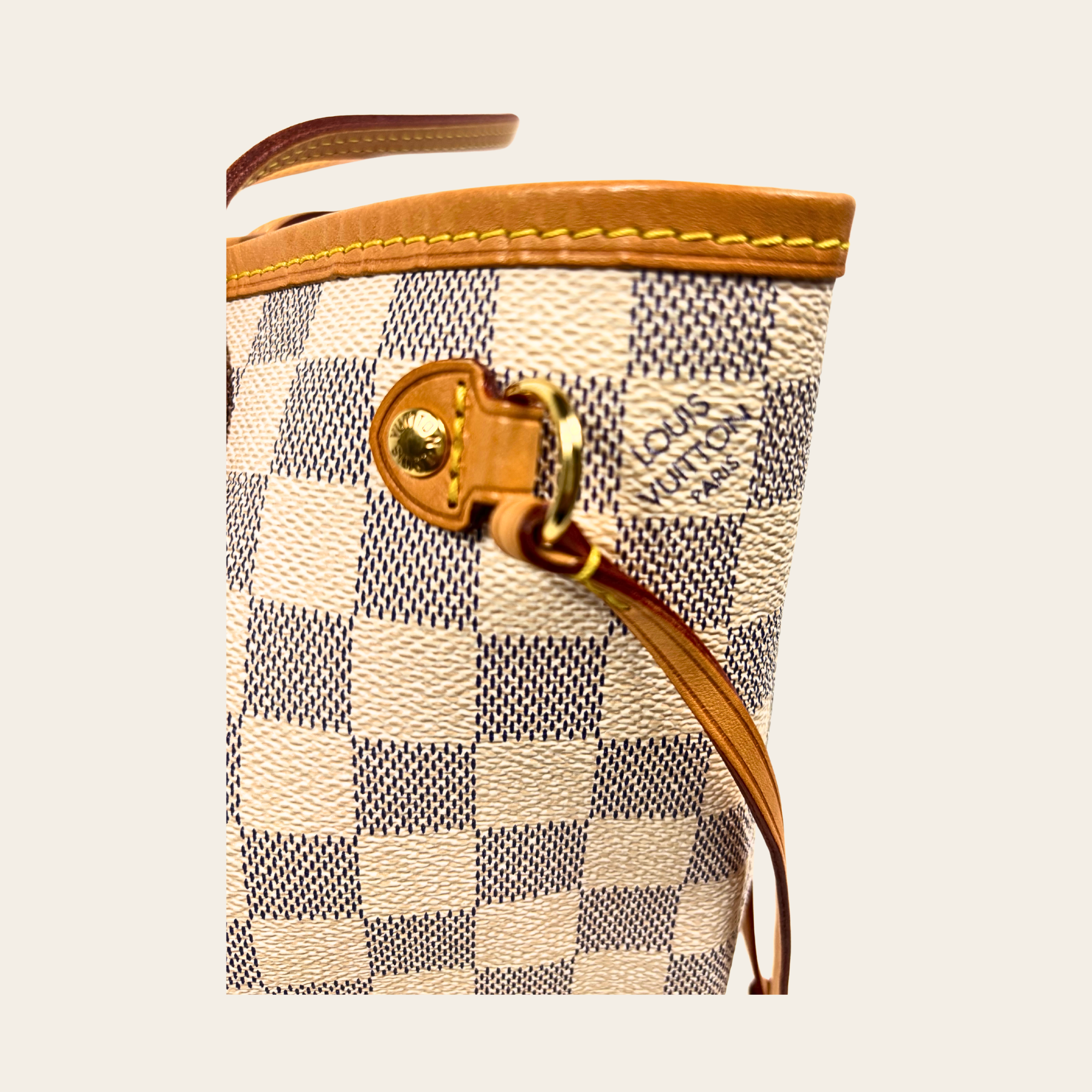 Louis Vuitton Neverfull en toile Damier Azur