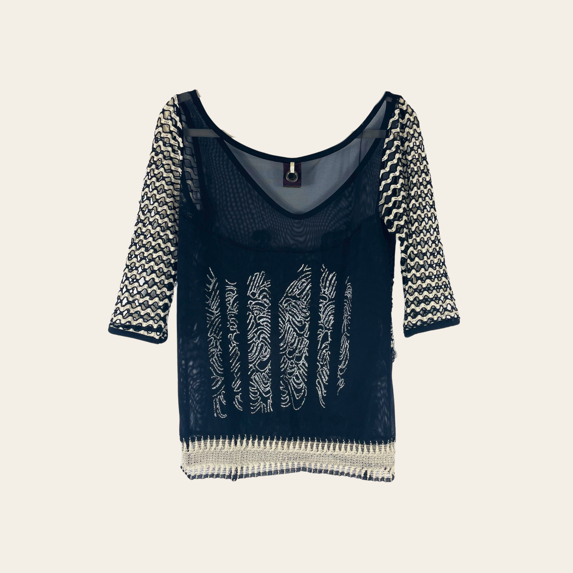 SAVE THE QUEEN – Haut Transparent Brodé, L