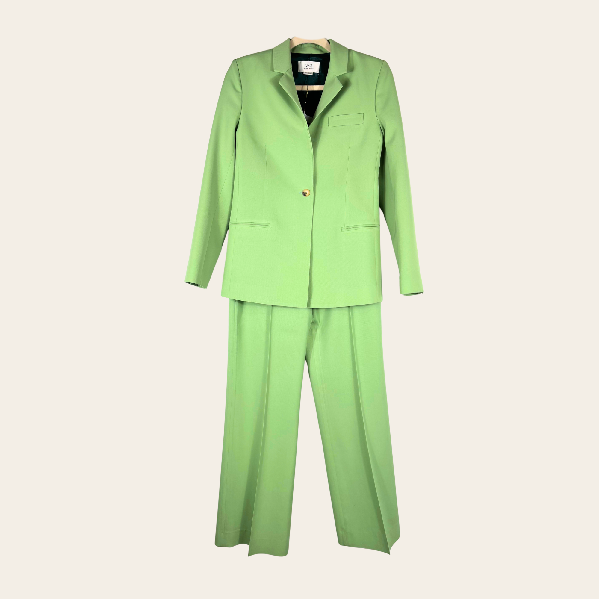 VVB Victoria Beckham – Ensemble Tailleur Vert Menthe, Taille FR 36 (S)