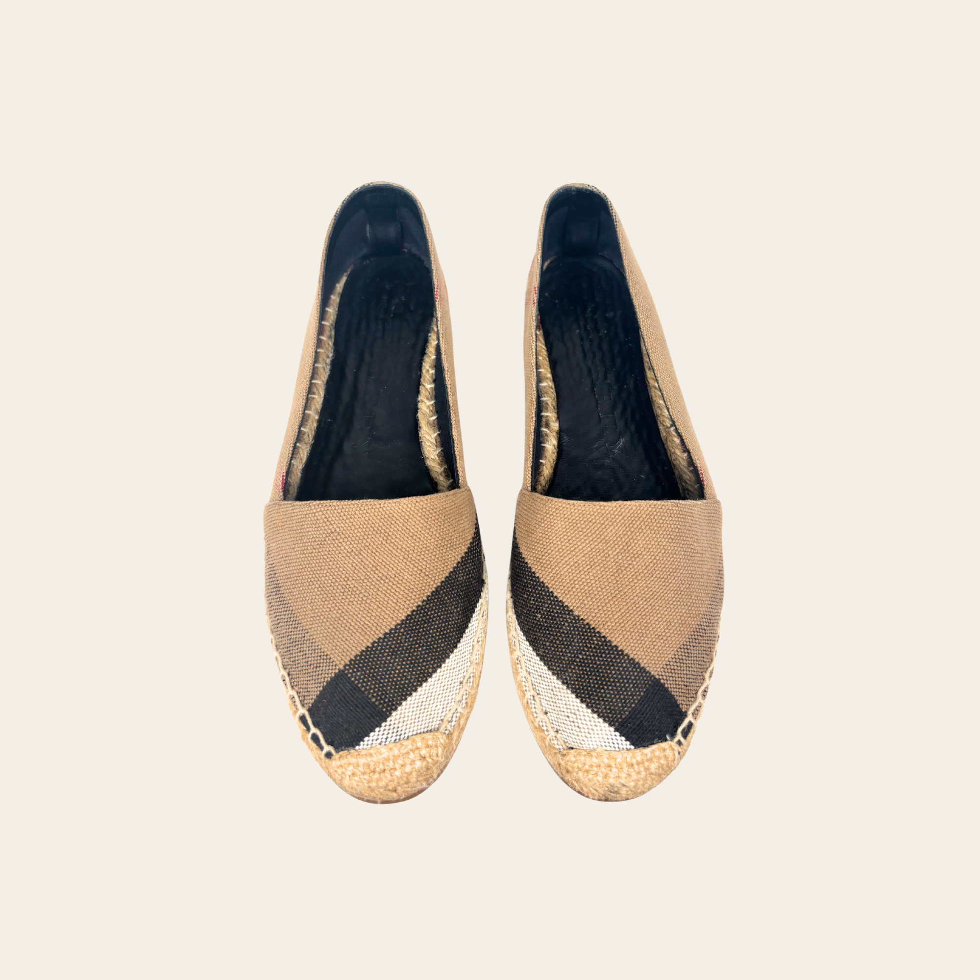BURBERRY – Espadrilles Hodgeson Flat Classic Check, Taille 38