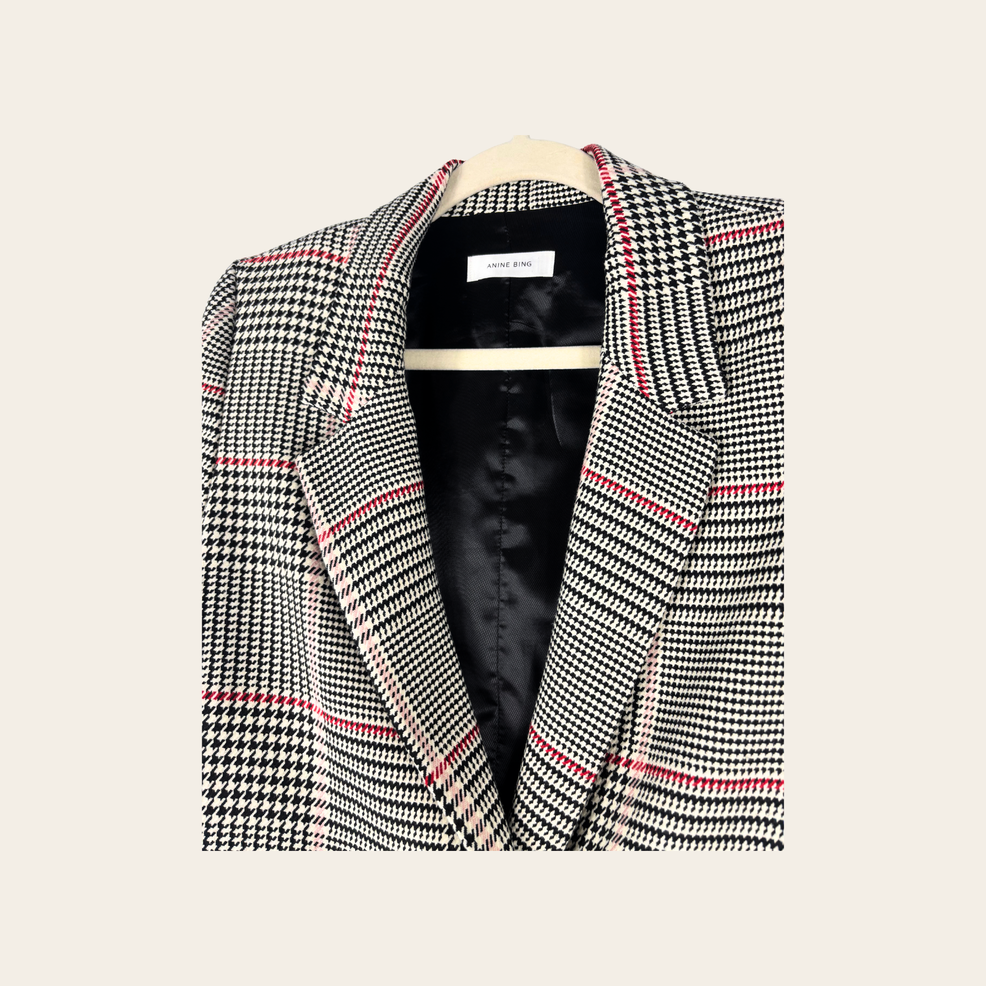 ANINE BING – Blazer Croisé Prince-de-Galles, XS
